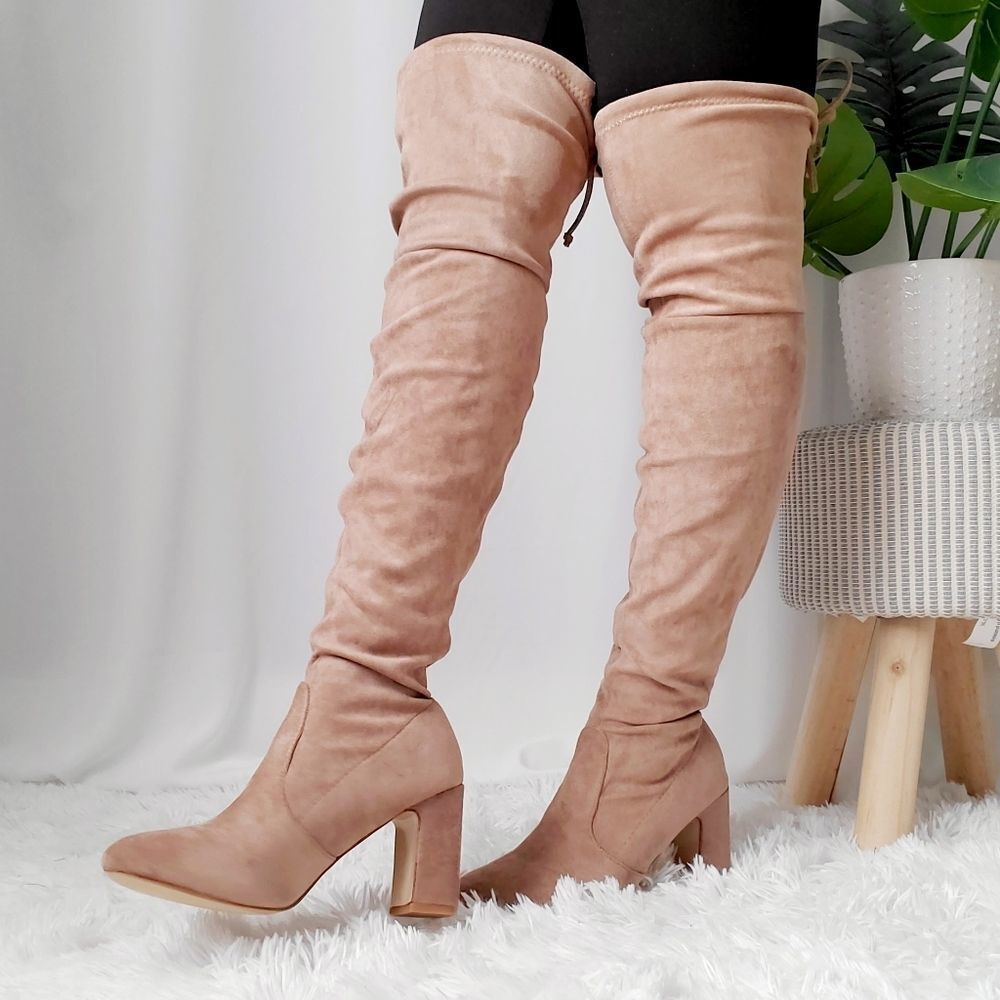 RESTOCKED!! -Taupe Over the Knee Boots